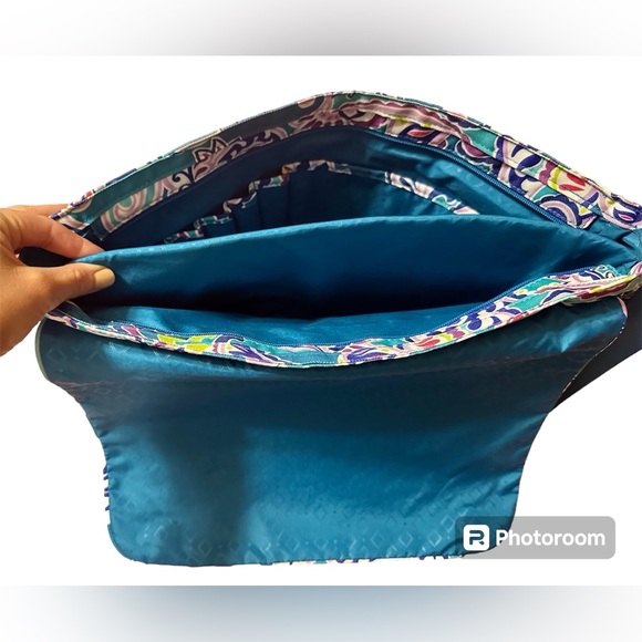 Vera Bradley Waikiki Paisley Print Laptop Messenger Bag - Picture 6 of 9